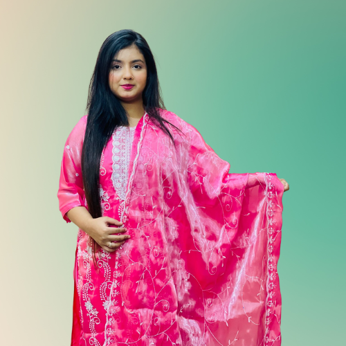 Premium Georgette Silk 3-Piece Suite, প্রিমিয়াম জর্জেট সিল্ক ৩-পিস কালেকশন। | Wit Lifestyle